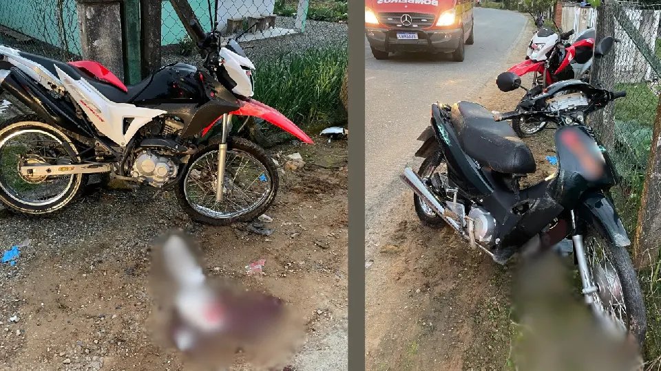 (VIDEO) Colisão entre motos em Botuverá fere dois, um em estado grave