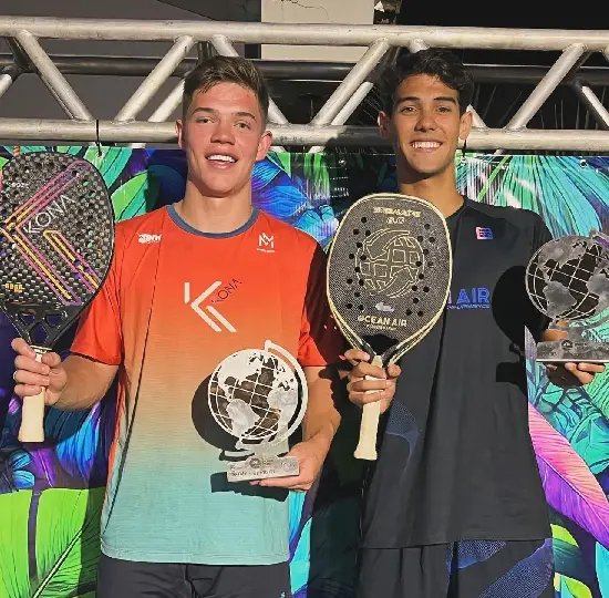 Atleta brusquense conquista título internacional de dupla no Beach Tennis