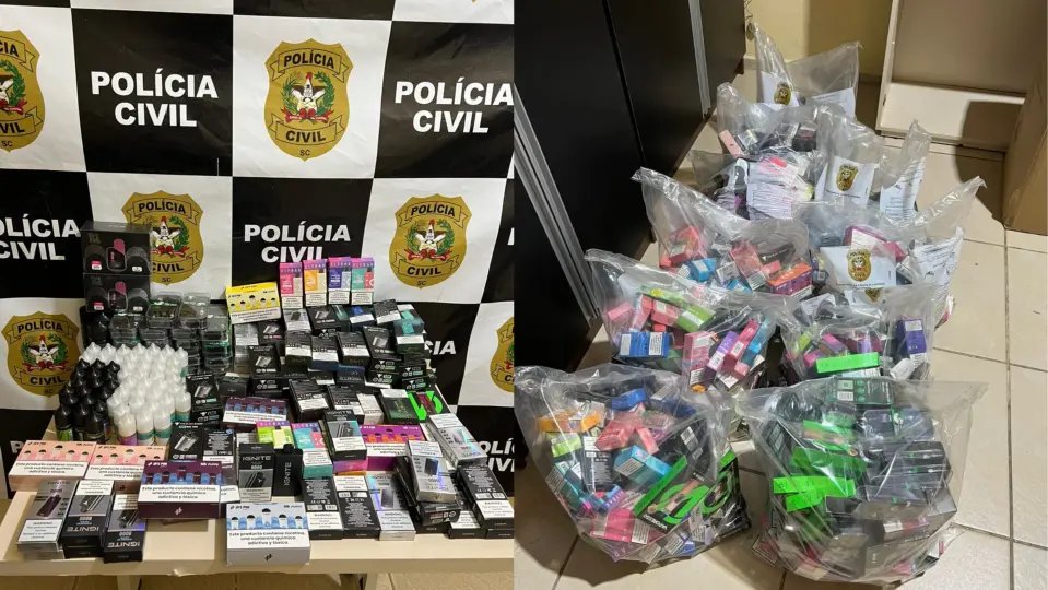 Polícia apreende mais de mil cigarros eletrônicos em operação