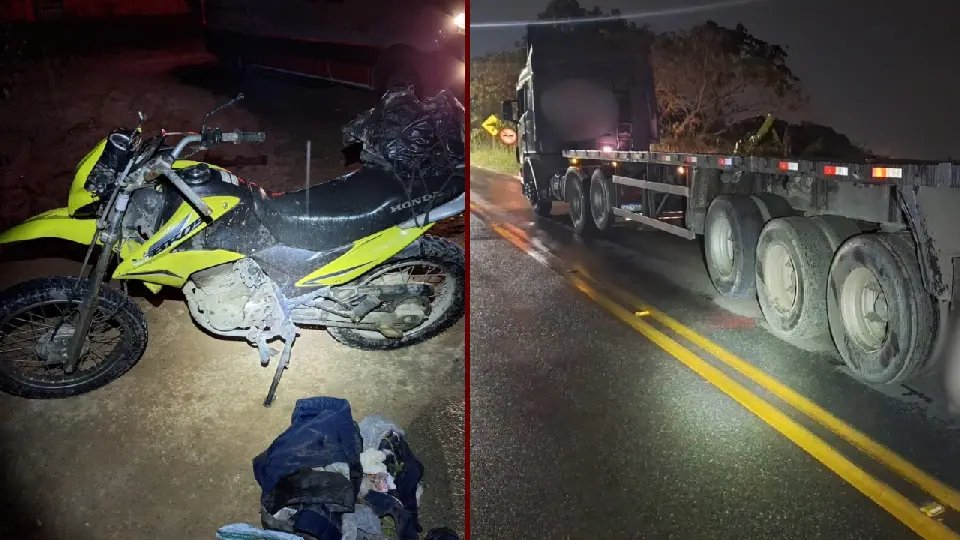 Caminhão com placas de Brusque se envolve em grave acidente em Navegantes