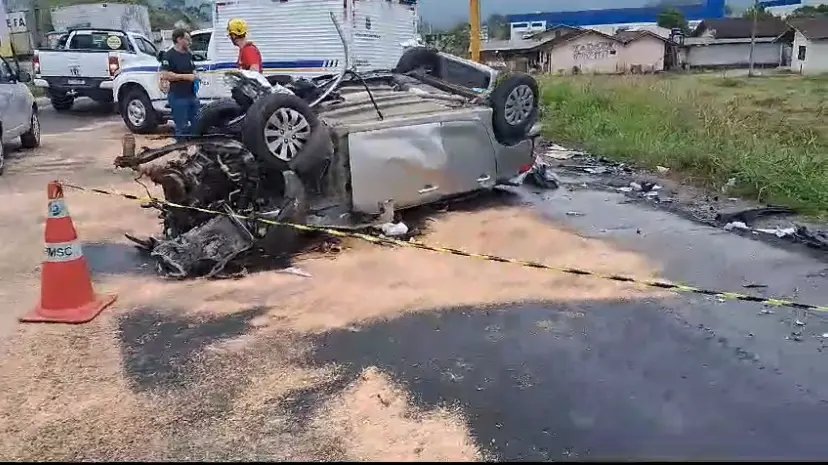 (VÍDEO) Vítima de acidente fatal seguia para o trabalho em Gaspar