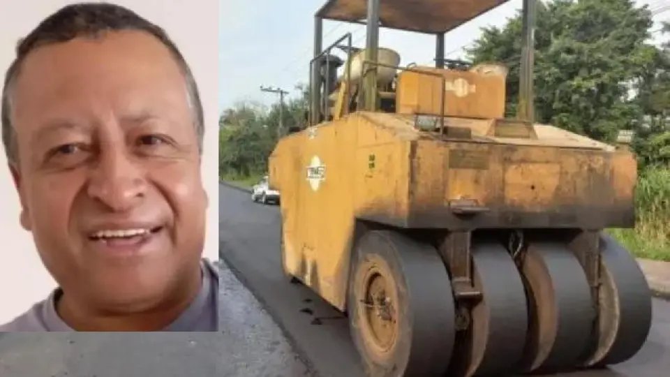 Identificado trabalhador que morreu atropelado por rolo compactador
