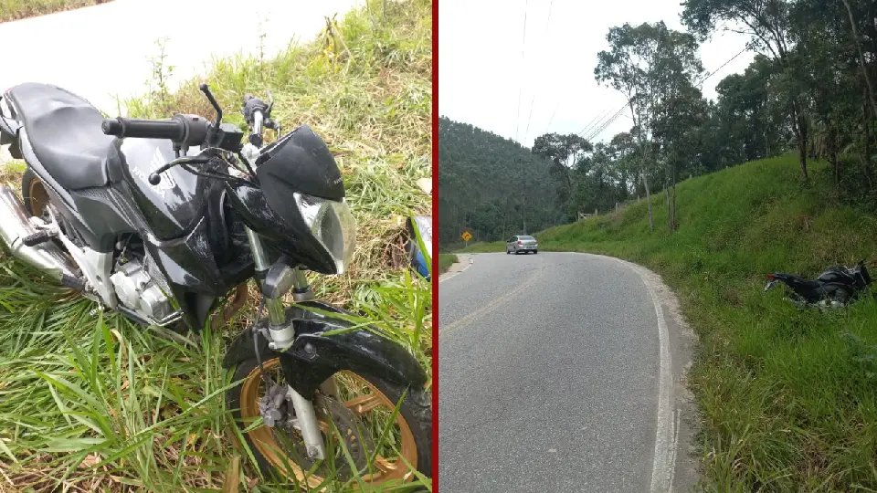 Moto tinha placa de Brusque em acidente na rodovia, diz polícia