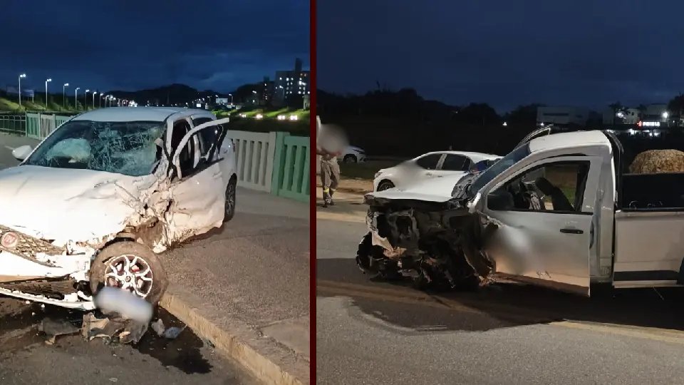 Grave acidente entre dois carros é registrado no bairro São Luiz
