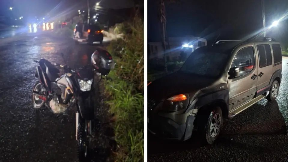 Trajeto interceptado deixa motociclista gravemente ferido na Ivo Silveira