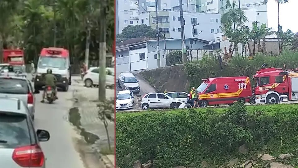 (VÍDEO) Quatro acidentes em menos de uma hora agitam a tarde em Brusque