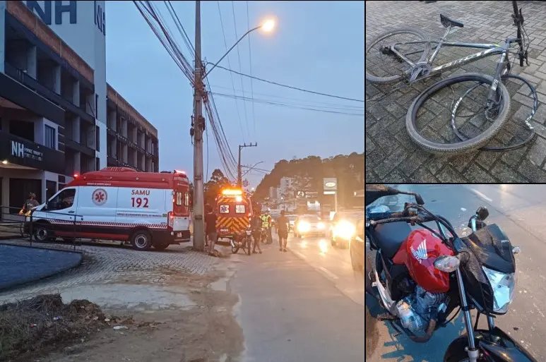 Duas pessoas ficam feridas em colisão no bairro Souza Cruz