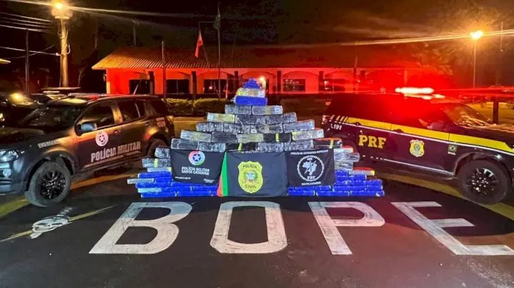 Mais de uma tonelada de maconha é apreendida em operação conjunta