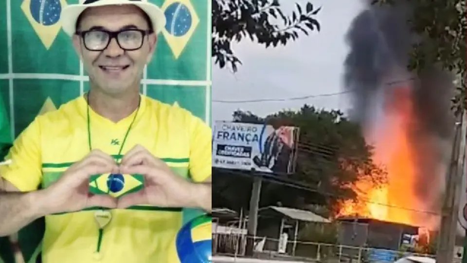 (VÍDEO) Incêndio atinge residência de autor das explosões em frente ao STF