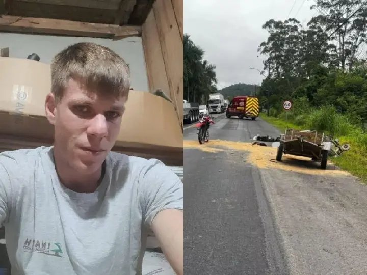 Identificado jovem que morreu após acidente com carretinha solta na BR-470
