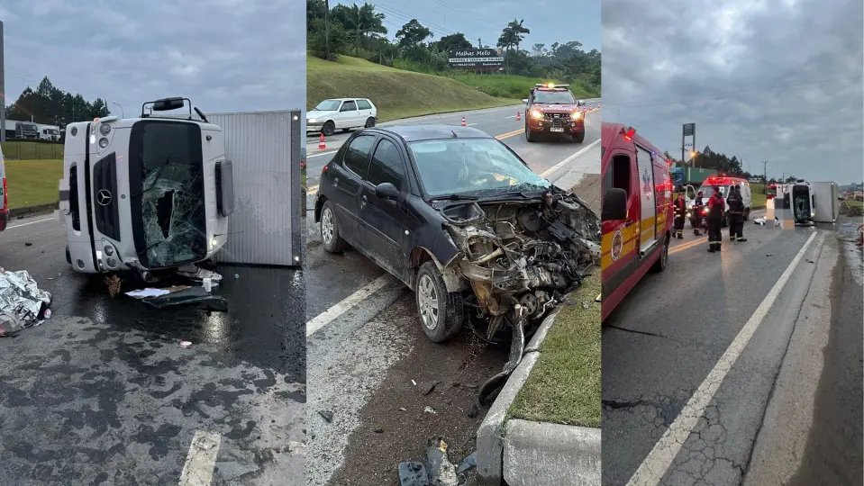 Motociclista grávida morre em grave acidente na BR-470
