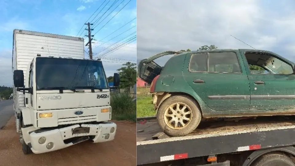 Caminhão com placas de Brusque se envolve em acidente em Tijucas