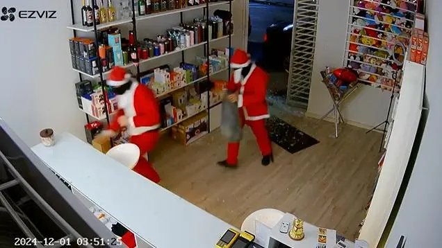 (VÍDEO) “Papais Noéis” furtam loja de eletrônicos 