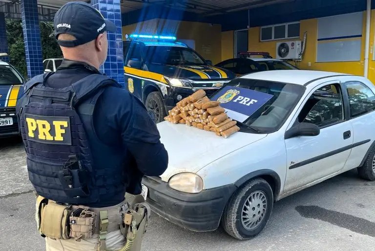 Jovem é preso com 24 quilos de haxixe e skunk na BR-280
