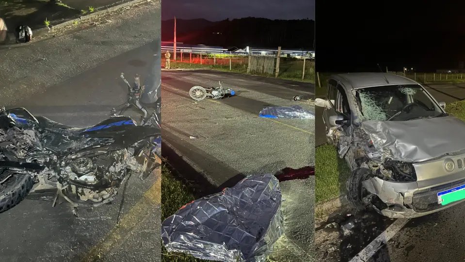 Ocupantes de moto com placa de Brusque morrem em grave colisão
