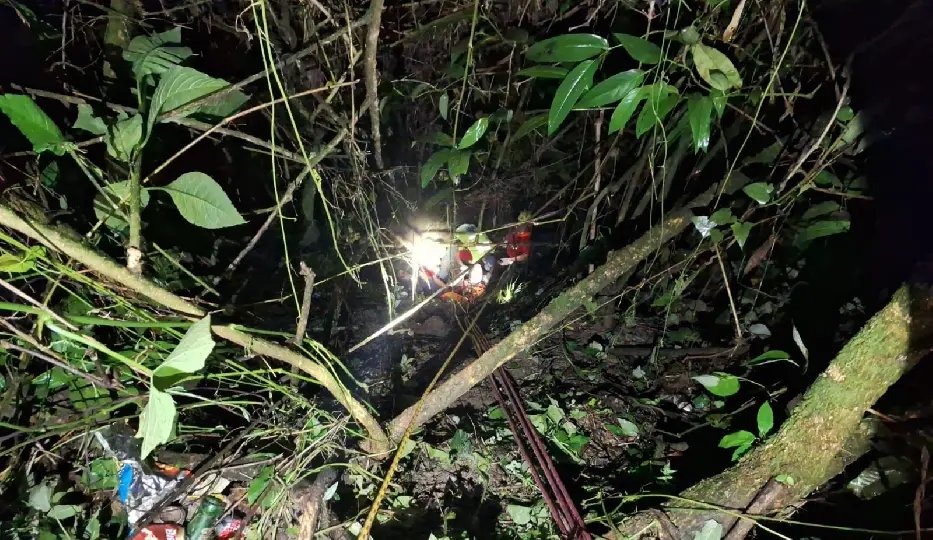 Duas pessoas caem em ribanceira de mata fechada no Steffen