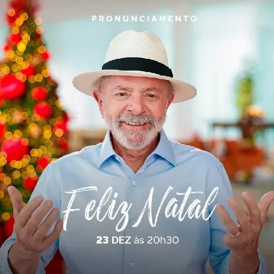 Lula faz tradicional pronunciamento de Natal nesta segunda