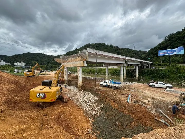 Obras na ponte do Maluche seguem dentro do cronograma