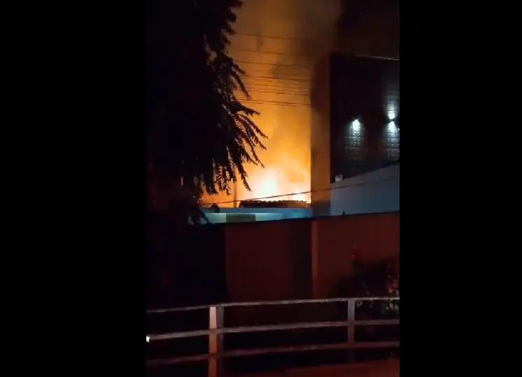 (VÍDEO) Queima de folhas provoca incêndio e destrói rancho em Brusque