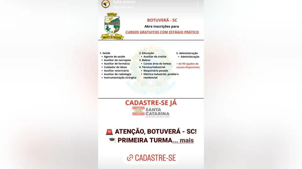 Prefeitura de Botuverá emite alerta sobre golpe envolvendo uso indevido do brasão oficial