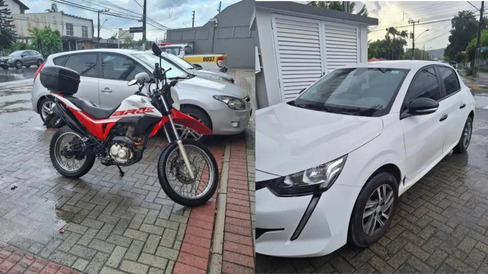 Colisão entre veículos resulta em motociclista ferido