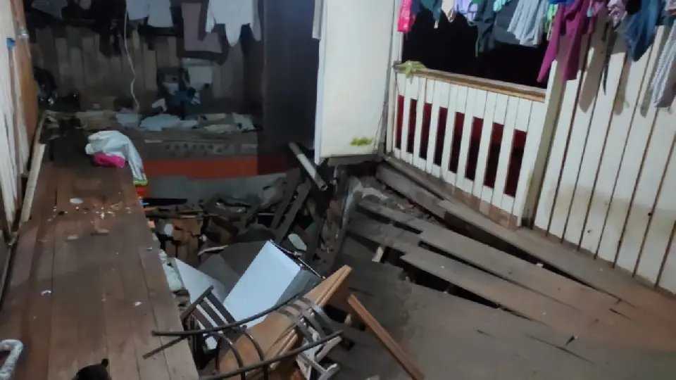 Tempestade deixa famílias desabrigadas em Brusque