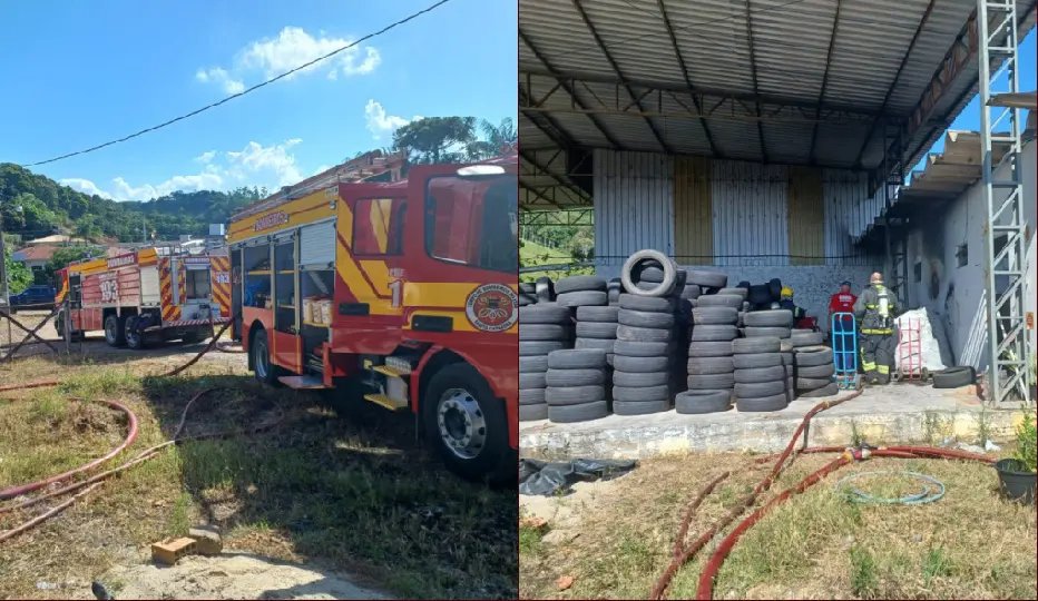 (VÍDEO) Bombeiros são acionados para incêndio em Brusque