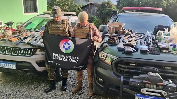 Operação apreende 34 armas e prende seis por caça ilegal em SC