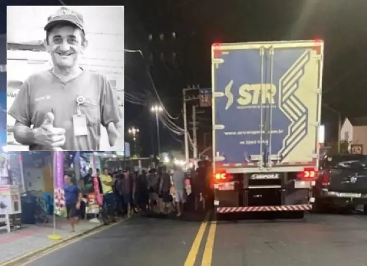 Ciclista morre após ser atropelado por caminhão 