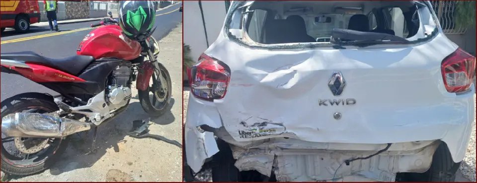 Motociclista fica ferido em colisão com carro no Guarani