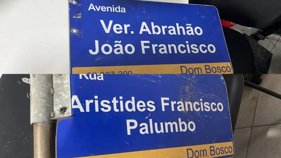 Dupla é detida ao ser flagrada retirando placas de ruas