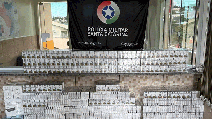 Mais de 5 mil maços de cigarros contrabandeados são apreendidos em SC