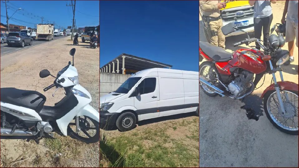 Acidente com duas motos e van deixa dois feridos na Ivo Silveira