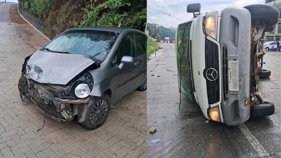 (VÍDEO) Veículos colidem no Mont Serrat; guarda de trânsito detalha informações 