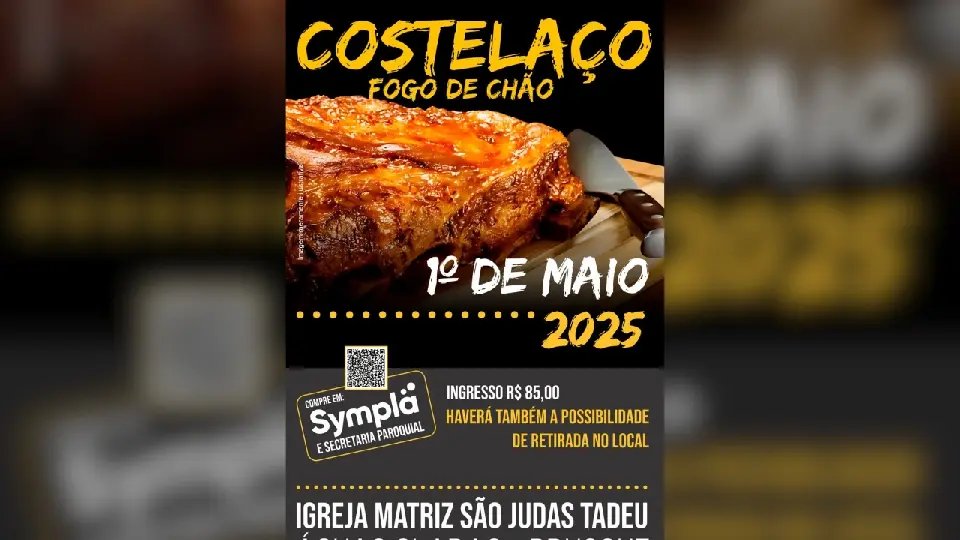 Paróquia São Judas Tadeu realiza Costelaço e missa especial no Dia do Trabalhador