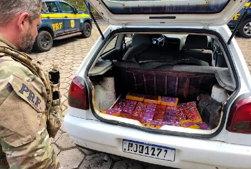 Jovem e namorada de 16 anos são flagrados com 60 kg de maconha