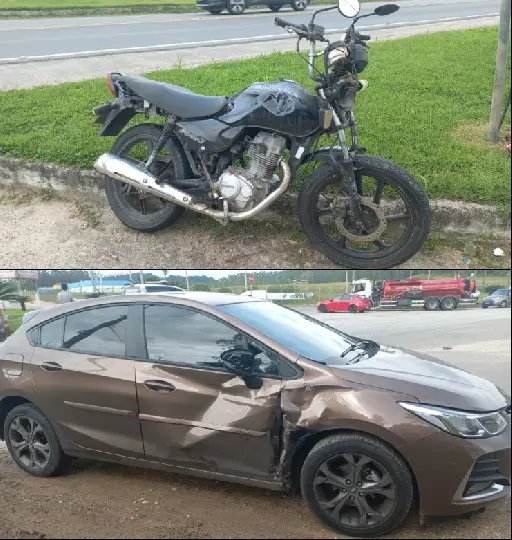 Acidente entre carro e moto deixa feridos