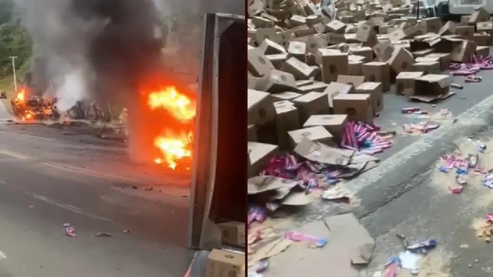 (VÍDEO) Acidente fatal provoca explosão e deixa mortos e feridos