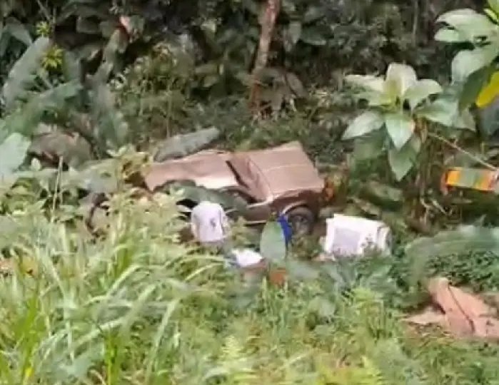 (VÍDEO) Homem fica gravemente ferido após carro despencar de ribanceira em Brusque