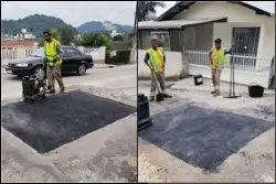 Samae de Brusque Recupera 250m² de Vias Urbanas com Operação Tapa-Buracos