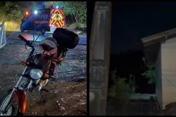 Fios baixos provocam acidente com motociclista