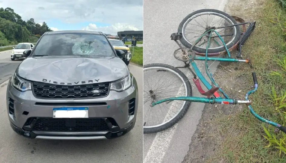 Ciclista fica gravemente ferido após acidente na Antônio Heil  