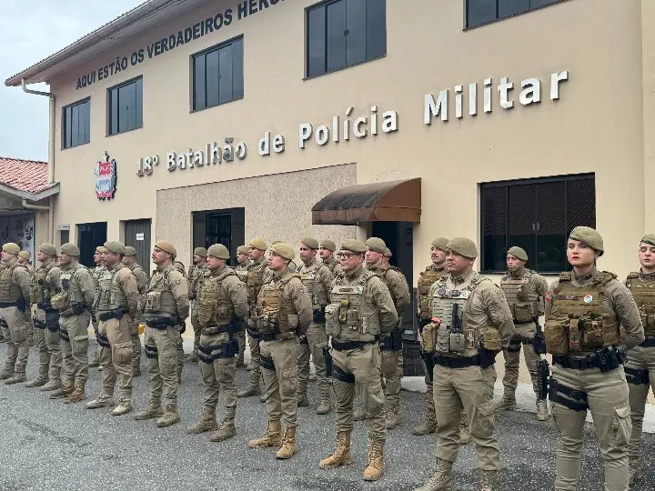 Cerimônia marca os 16 anos do 18º Batalhão da PM em Brusque