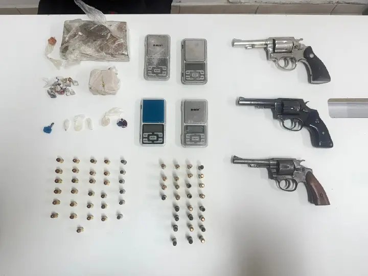 PM encontra revólveres e drogas em área de mata no Centro II