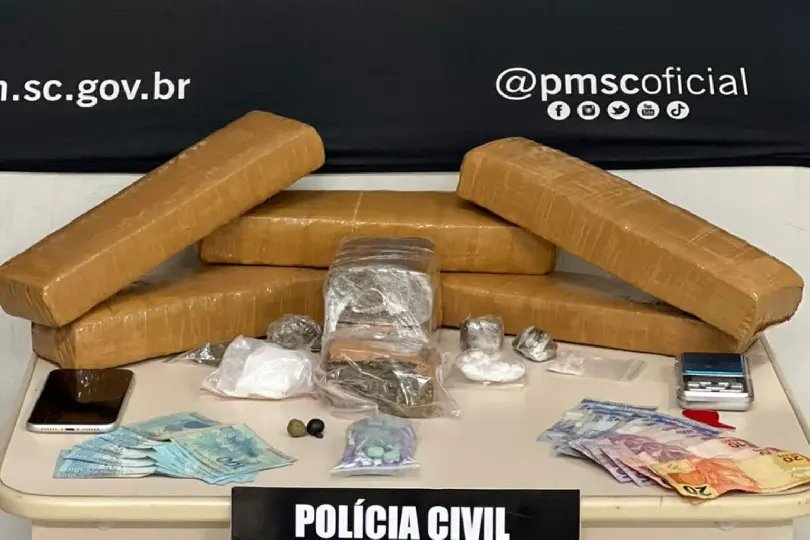 Tráfico de drogas: Polícia Civil e militar realizam grande ação e prendem suspeito em SC