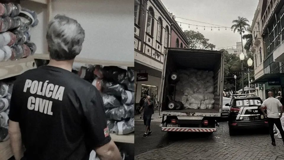 Operação contra a pirataria fecha comércios e apreende R$ 640 mil em produtos