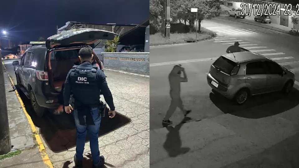 (VÍDEO) Preso suspeito de assaltar bar em Brusque no fim de 2024