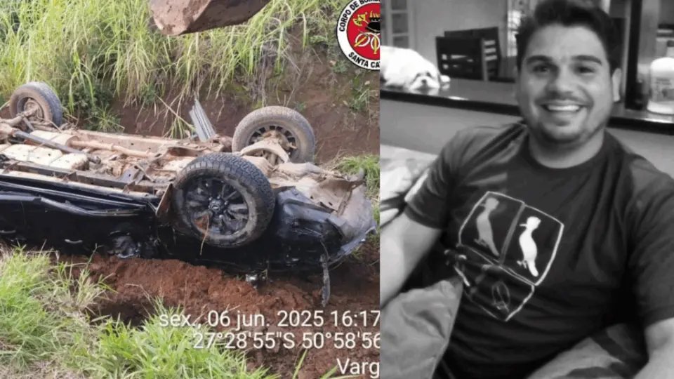 Motorista de Canelinha morre após caminhonete despencar de ponte em SC