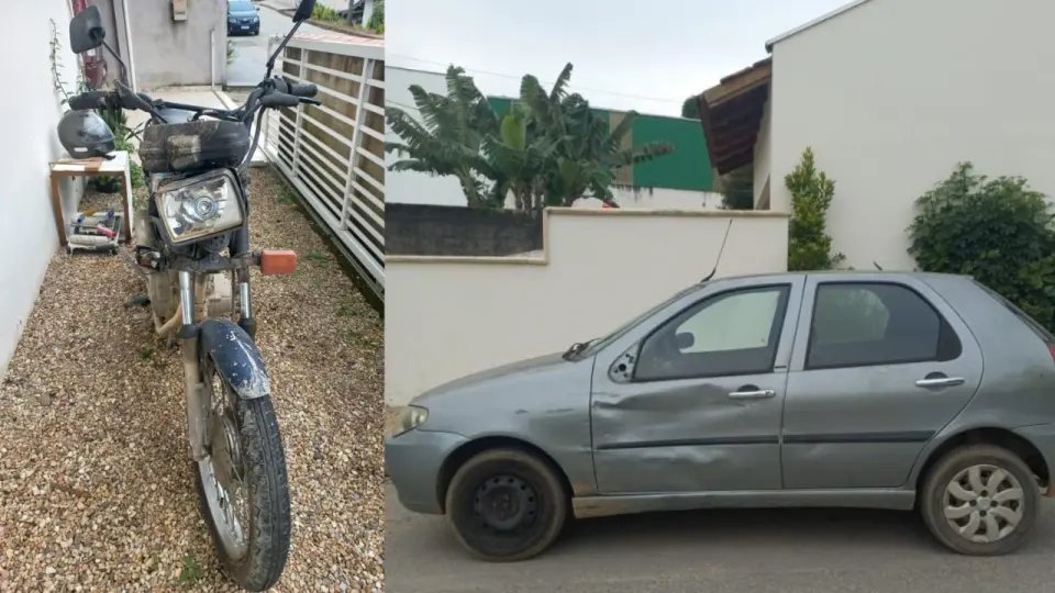 Motociclista fica ferido após colisão com carro em Brusque