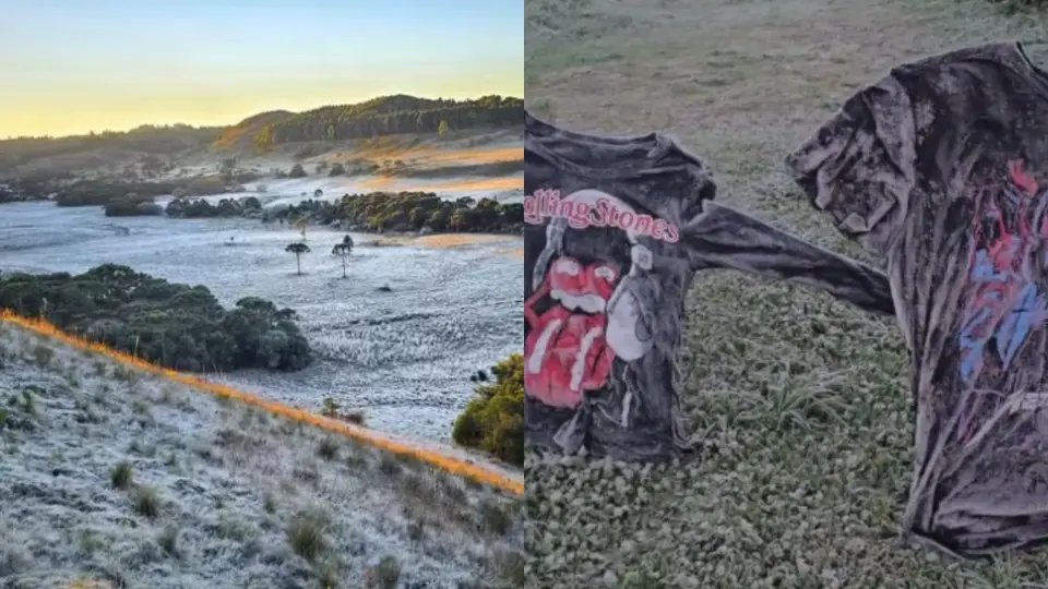 Nesta quarta: Serra catarinense entra no "modo freezer" com temperaturas negativas 